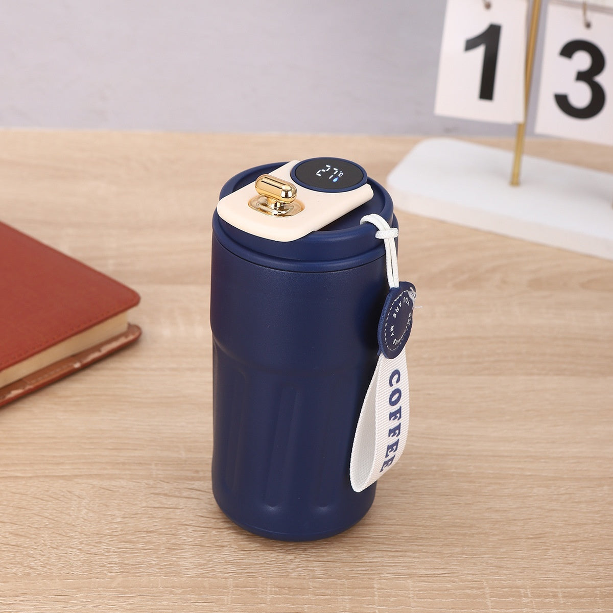 Botella Térmica Digital Inteligente de Acero Inoxidable – Vaso Portátil Aislado de 450 ml para Café y Agua, Ideal para Coche, Mantiene la Temperatura Fría o Caliente