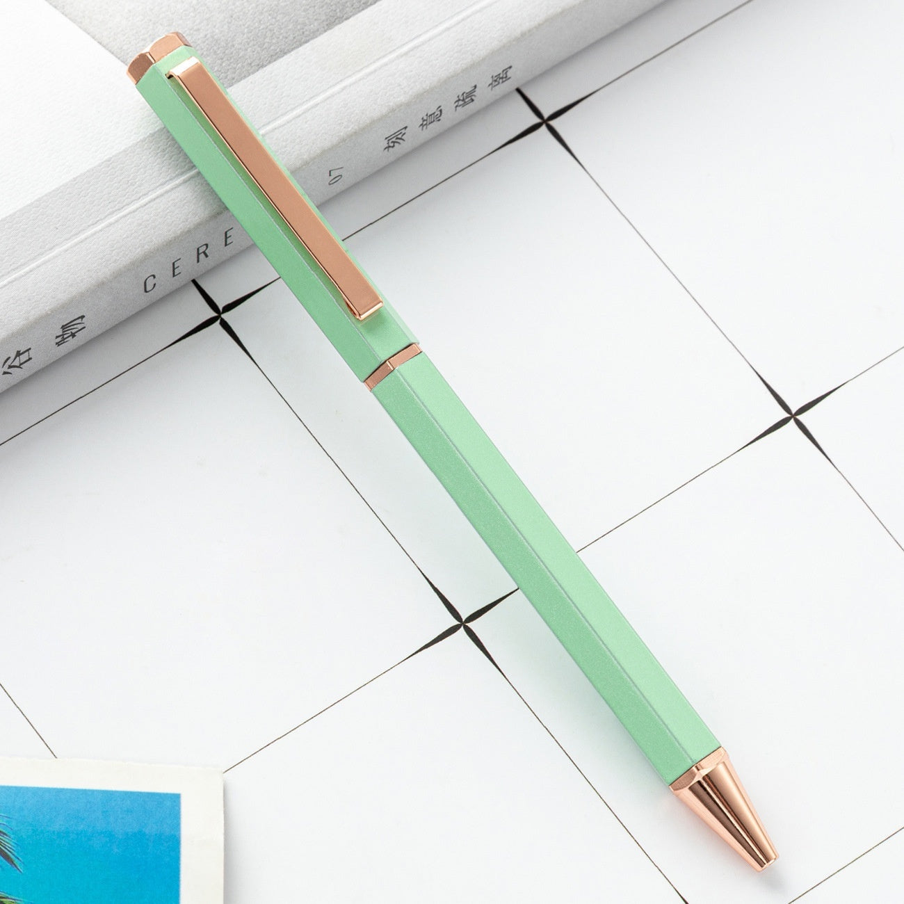 Bolígrafo Metálico Hexagonal DeskUp – Escritura Premium