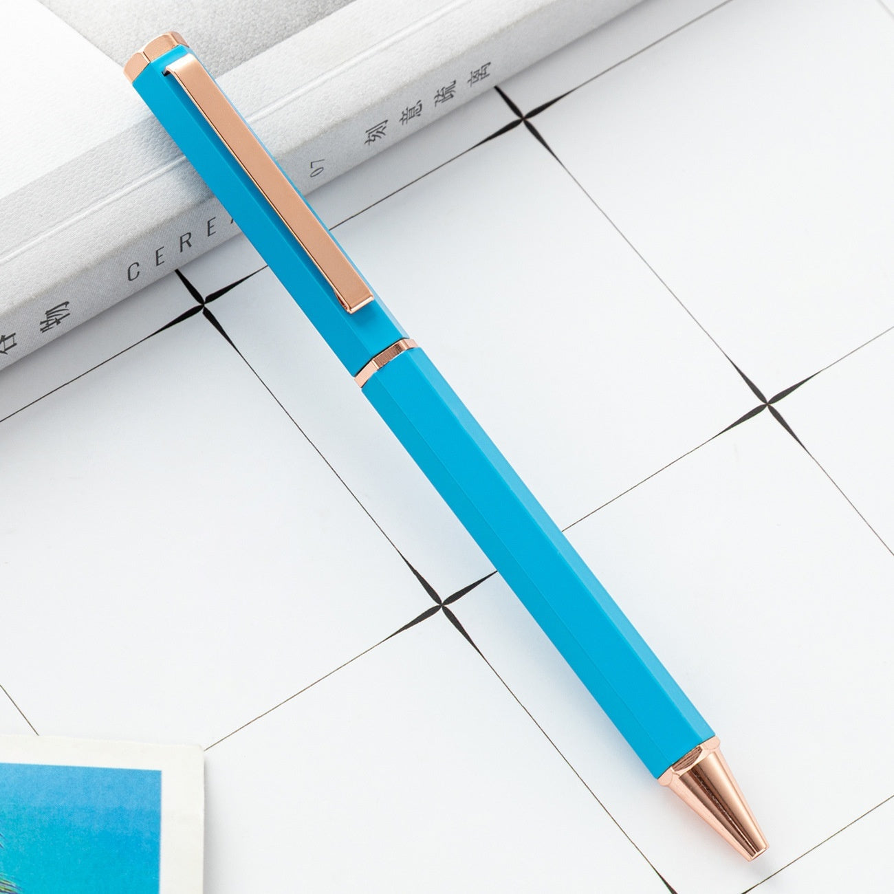 Bolígrafo Metálico Hexagonal DeskUp – Escritura Premium